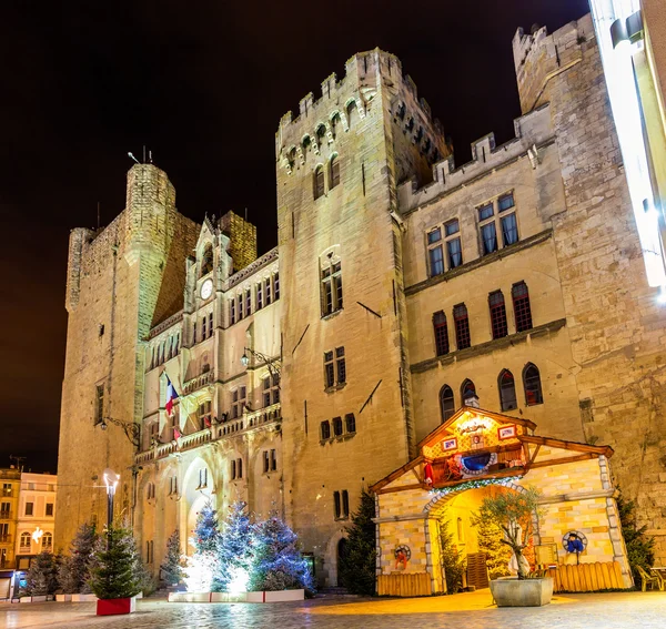 Palais des archeveques, the city hall of Narbonne - France, Lang — Stock Photo, Image