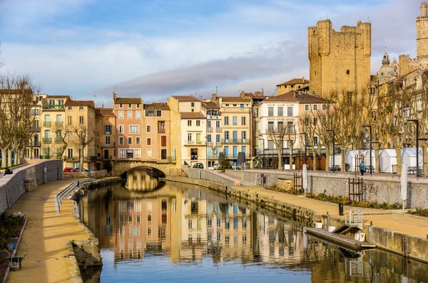 Canal de la Robine en Narbonne, Languedoc-Rosellón - Francia —  Fotos de Stock