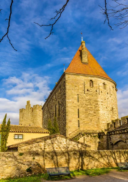 Městské hradby Carcassonne - Francie, Languedoc-Roussillon — Stock fotografie