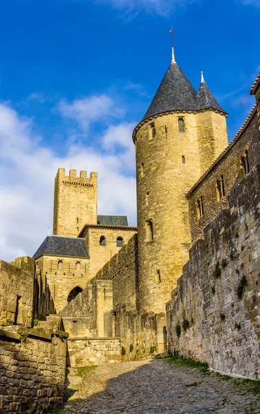 Blick auf die mittelalterliche Stadt Carcassonne - Frankreich — Stockfoto