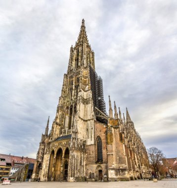 ulm minster - Almanya, baden wurttemberg görünümünü