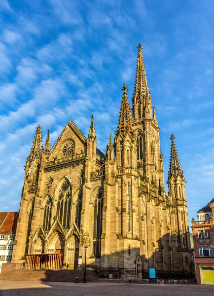 Templet saint-etienne Mulhouse. Alsace, Frankrike — Stockfoto