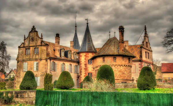 Το Chateau d'Osthoffen, ένα μεσαιωνικό κάστρο στην Αλσατία, Γαλλία — Φωτογραφία Αρχείου