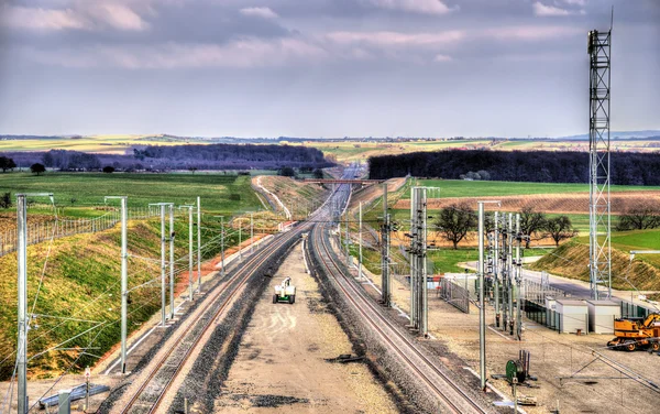 建設中の高速鉄道 Lgv 米国東部標準時刻フェーズ Ii 付近の保存 — ストック写真