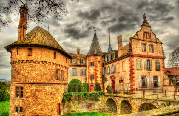 Schloss d 'osthoffen, eine mittelalterliche Burg im Elsass, Frankreich — Stockfoto