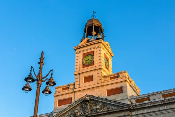 The clock of the Real Casa de Correos in Madrid — Stock Photo, Image