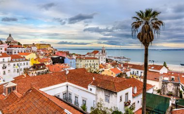 View of Lisbon and the Tagus river - Portugal clipart