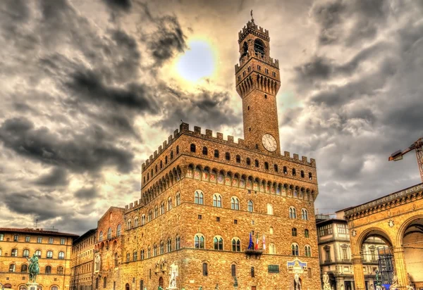 Palazzo Vecchio, het stadhuis van Florence - Italië — Stockfoto