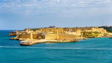 Valletta - Malta yakınındaki Fort Ricasoli görünümünü