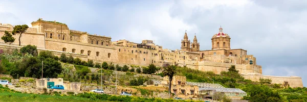 Veduta della Cattedrale di San Paolo a Mdina - Malta — Foto Stock