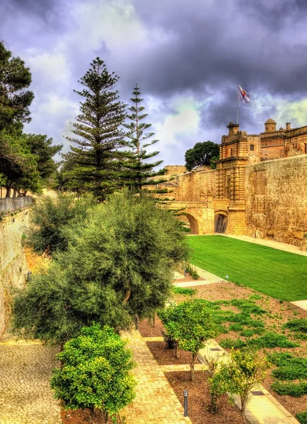 Fosso da antiga cidade de Mdina - Malta — Fotografia de Stock