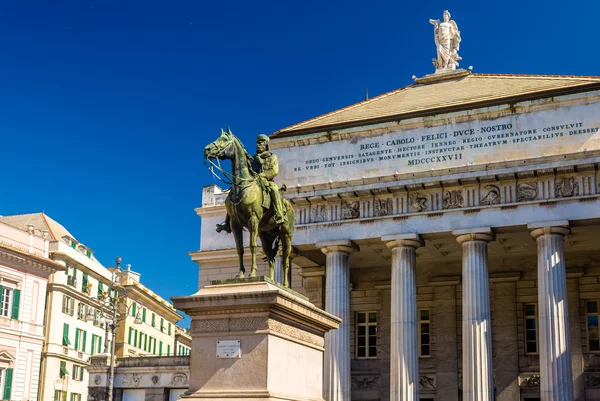 Statue of Garibaldi in Genoa - Italy — Stock Photo, Image