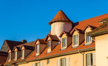 Tarihi Merkezi, Montbeliard içinde - Fransa, Doubs bina