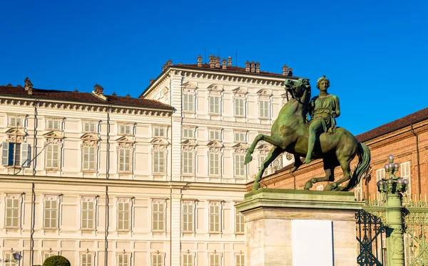Statue of Dioscuri in Turin - Italy — Stock Photo, Image