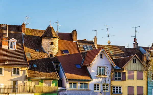 Buildings in the historic center of Montbeliard - France, Doubs — Stock Photo, Image