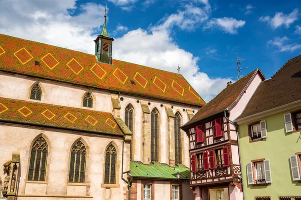 Ribeauville, 프랑스에서 섭 리의 교회 — 스톡 사진