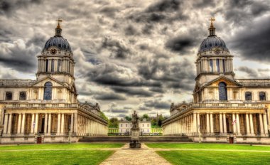 View of the National Maritime Museum in Greenwich, London clipart