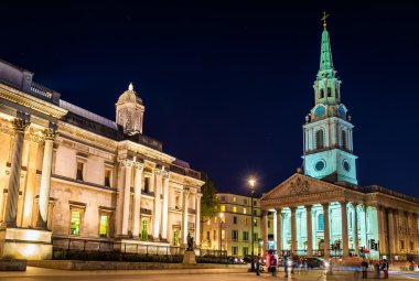 St Martin-in--Fields kilise Trafalgar Meydanı - Londra