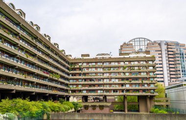 Barbican Londra, İngiltere'de karmaşık görünümünü