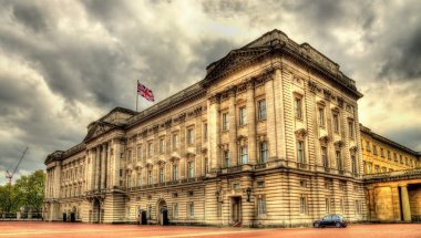 View of Buckingham Palace in London - Great Britain clipart