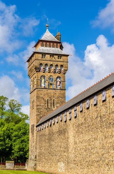 Victorian Clock Tower of Cardiff Castle - Wales — Stock fotografie