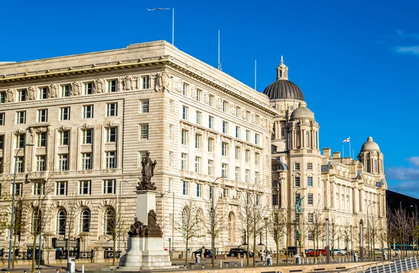 El Cunard y el Puerto de Liverpool - Inglaterra — Foto de Stock