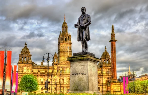 Statue von robert peel in glasgow - Schottland — Stockfoto