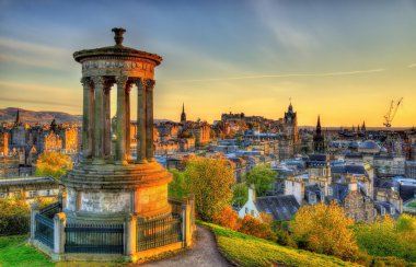 Dugald Stewart anıt Calton Hill Edinburgh - İskoçya