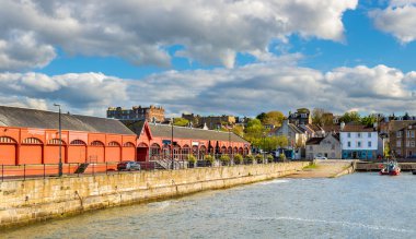 Edinburgh - İskoçya limanda Newhaven görünümünü