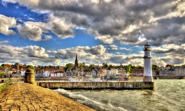 Weergave van Newhaven Harbour in Edinburgh - Schotland — Stockfoto