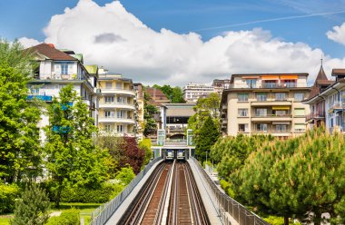 Lausanne metrosu - İsviçre istasyonu Jordils görünümünü