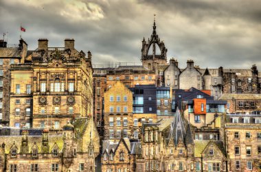 Edinburgh - İskoçya şehir merkezinin görünümü