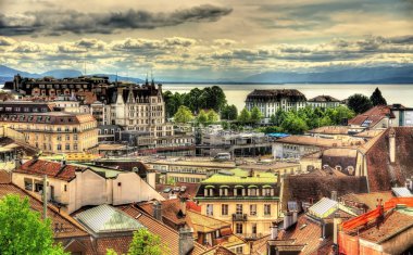 View of Lausanne from the Cathedral - Switzerland clipart