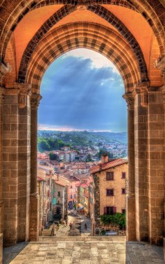View of Le Puy-en-Velay from the Cathedral - France clipart