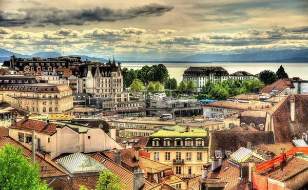 Veduta di Losanna dalla Cattedrale - Svizzera — Foto Stock