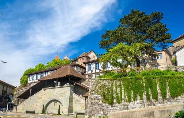 La Cite, the historic centre of Lausanne, Switzerland — Stock Photo, Image