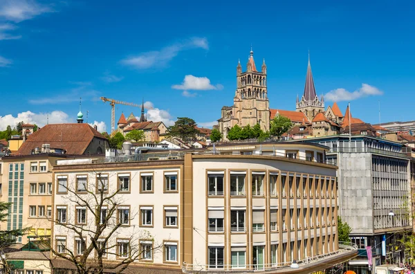 Blick auf das Stadtzentrum von Lausanne - Schweiz — Stockfoto