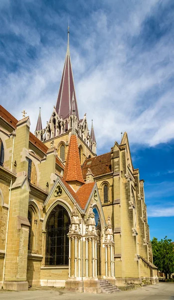 De kathedraal van Notre Dame van Lausanne - Zwitserland — Stockfoto