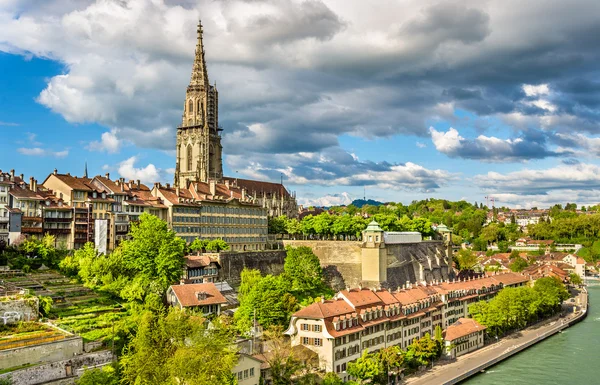 Veduta di Berna con la sua cattedrale - Svizzera — Foto Stock