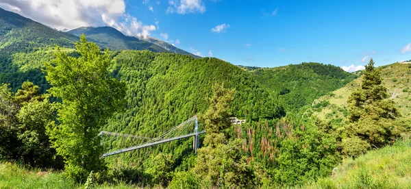 Panorama över Pyrenéerna med Cassagne bron, Frankrike — Stockfoto
