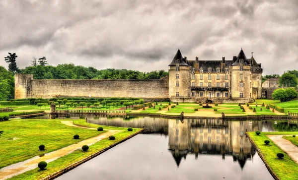 Chateau de la Roche Courbon i Charente-Maritime f Stockbild