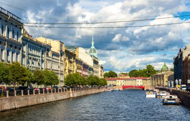 Moika nehir setin Saint Petersburg - Rusya