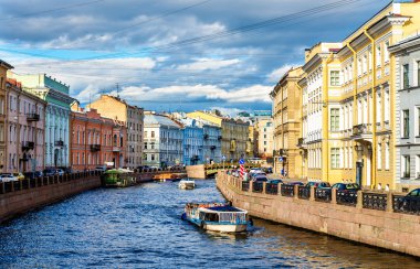 Moika nehir setin Saint Petersburg - Rusya