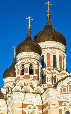 Kubbeleri Saint Alexander Nevsky katedralde Tallinn - Estonya