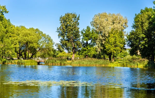 Rybník Olga v Peterhof - Rusko — Stock fotografie