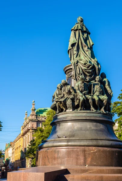 Monument van Catharina Ii in Sint-Petersburg - Rusland — Stockfoto