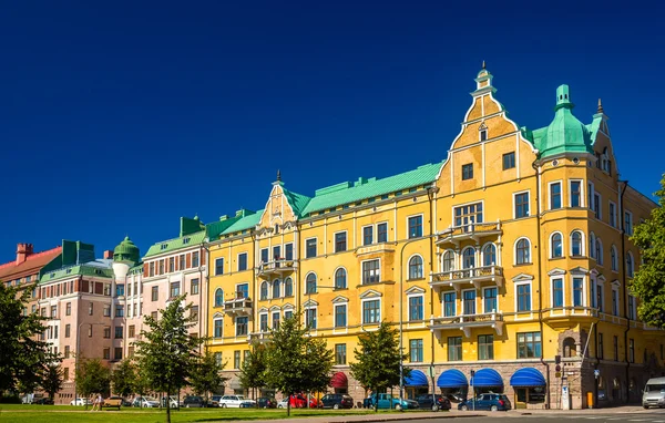 Edifícios no centro da cidade de Helsínquia - Finlândia — Fotografia de Stock