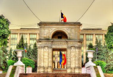 View of the Triumphal Arch in Chisinau - Moldova clipart