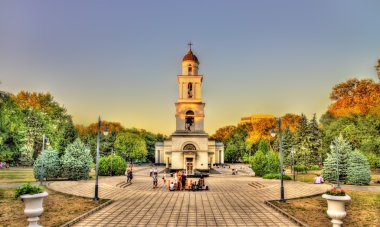 Çan kulesi İsa'nın Doğuşu katedralin Chisinau - Moldova