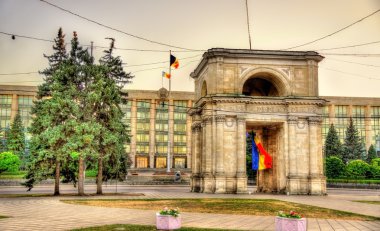 Zafer Takı ve hükümet binasını Chisinau - Mol